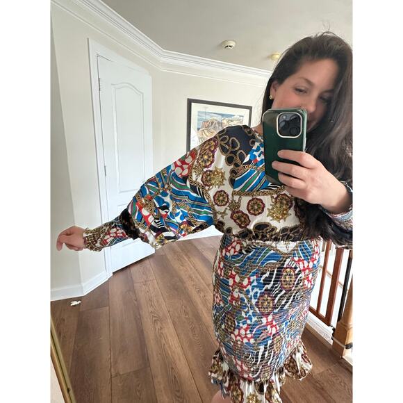 NWT RHODE Resort Anya Mini Dress Chain Print M - Picture 2 of 15